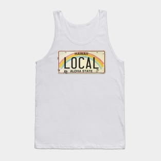 Local Vintage Hawaii License Plate Tank Top